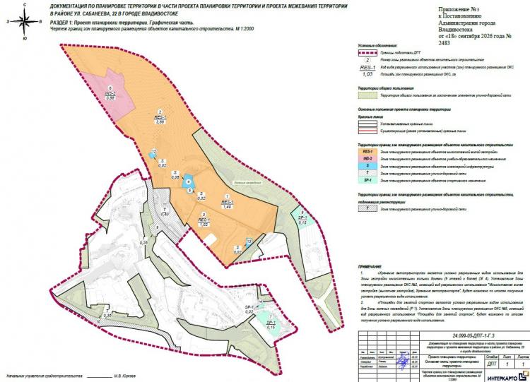 Во Владивостоке утвердили проект масштабной застройки на Сабанеева